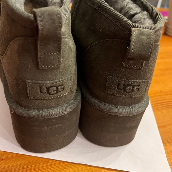 Ugg Ultra Mini Platform Women’s Sz 10 Dark Green Gently Worn Once - Picture 4 of 10